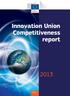 Innovation Union Competitiveness report