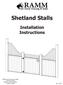 Shetland Stalls Installation Instructions