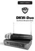 Owner s Manual. DKW-Duo. Dual Wireless Microphone System