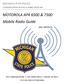 MOTOROLA APX 6500 & 7500 Mobile Radio Guide