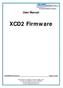 User Manual. XCD2 Firmware. XCD , Revision B August 14, 2016