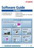 COPY. Software Guide. for Windows ABC. Special Features. ZoomBrowser EX CameraWindow. Map Utility Movie Uploader for YouTube PhotoStitch