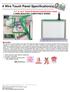 4 Wire Touch Panel Specification(s)