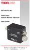 DET08CFC(/M) Fiber Input InGaAs Biased Detector. User Guide