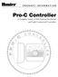 Pro-C Controller O - N T O L L E P. A Complete Family of Full-Featured Residential and Light Commercial Controllers