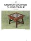 CROTCH-GRAINED CHESS TABLE. Walnut, Poplar