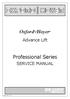 Oxford /Hoyer. Professional Series. Advance Lift SERVICE MANUAL Rev A