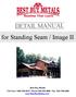 DETAIL MANUAL for Standing Seam / Image II