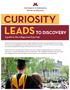 CURIOSITY LEADS TO DISCOVERY