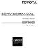 SERVICE MANUAL. Embroidery Machine ESP9000. (15 needles)