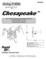 Chesapeake TM PB 8243 ASSEMBLY INSTRUCTIONS