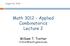 Math 3012 Applied Combinatorics Lecture 2