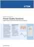 Power Quality Solutions PQSine P-Series of Active Harmonic Filters and Power Optimizers