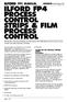 ILFORD FP4 PROCESS CONTROL STRIPS & FILM PROCESS CONTROL