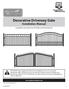 Decorative Driveway Gate Installation Manual