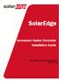SolarEdge. Immersion Heater Controller Installation Guide. For Europe, APAC & South Africa Version 1.6