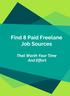 Find 8 Paid Freelane Job Sources. That Worth Your Time And Effort