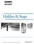 Table of Contents Holders & Stops