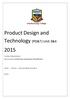 Product Design and Technology (PD&T) Unit 3&4 2015