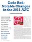 Code Red: Notable Changes in the 2011 NEC