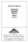 Instruction Manual. Universal Vibration Monitor. M12 Version B. Manfred Weber