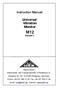 Instruction Manual. Universal Vibration Monitor. M12 Version C. Manfred Weber