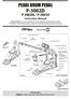PEARL DRUM PEDAL. Instruction Manual