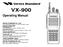 VX-900. Operating Manual