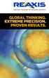 global THINKING. EXTREME PRECISION. PROVEN RESULTS.