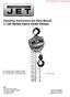 Operating Instructions and Parts Manual L-100 Series Hand Chain Hoists