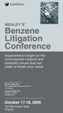 Benzene Litigation Conference