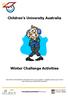 Children s University Australia Winter Challenge Activities