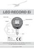 LEO RECORD Ei Intrinsically Safe Digital Manometer with Record Function for use in Hazardous Applications. Accuracy: 0,1 %FS