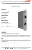 Precision NIM High Voltage Supply NHQ STANDARD series. Operators Manual