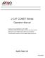 J-CAT COMET Series. Operation Manual