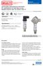 Intrinsically safe pressure transmitter For applications in hazardous areas Models IS-20-S, IS-21-S, IS-20-F, IS-21-F