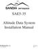 SAE5-35. Altitude Data System Installation Manual Rev. 4. SANDIA aerospace, Inc.