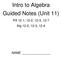 Intro to Algebra Guided Notes (Unit 11)