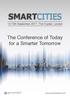 SMARTCITIES. The Conference of Today for a Smarter Tomorrow th September 2017, The Crystal, London.