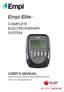 Empi Elite COMPLETE ELECTROTHERAPY SYSTEM. USER S MANUAL Read this manual carefully before operating the Elite Visit us at