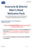 Inverurie & District Men s Shed Welcome Pack