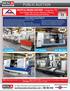 PUBLIC AUCTION. ONSITE & ONLINE AUCTION Longview, TX Late Model CNC Facility Offering of Boring, EDM, Machining and Turning FEATURED EQUIPMENT