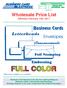 Wholesale Price List & FULL COLOR