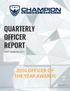 QUARTERLY OFFICER REPORT