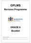 GPLMS Revision Programme GRADE 6 Booklet