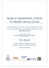 Study on Assessment Criteria for Media Literacy Levels