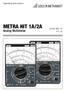 Operating Instructions METRA HIT 1A/2A /1.10. Analog Multimeter
