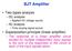 BJT Amplifier. Superposition principle (linear amplifier)
