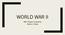 WORLD WAR II. WWI, Postwar Uncertainty Section 1 Notes
