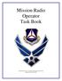 Mission Radio Operator Task Book